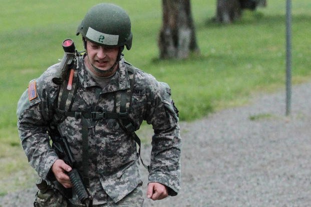 Amputee completes ruck march at Air Assault School.