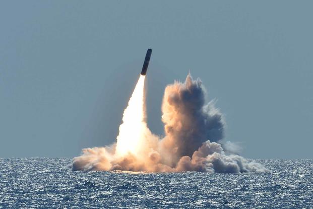 An unarmed Trident II D5 missile launches