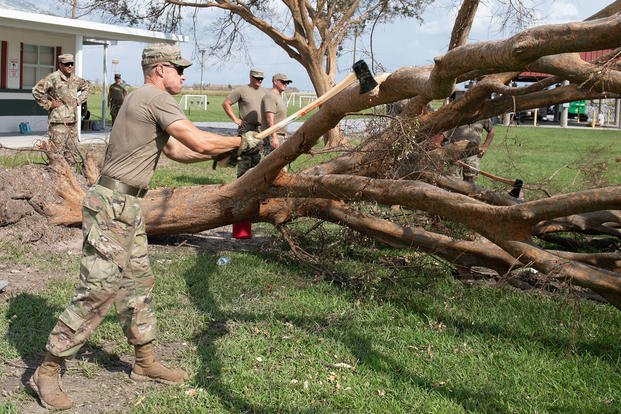 The Texas National Guard works during Hurricane Ida response.