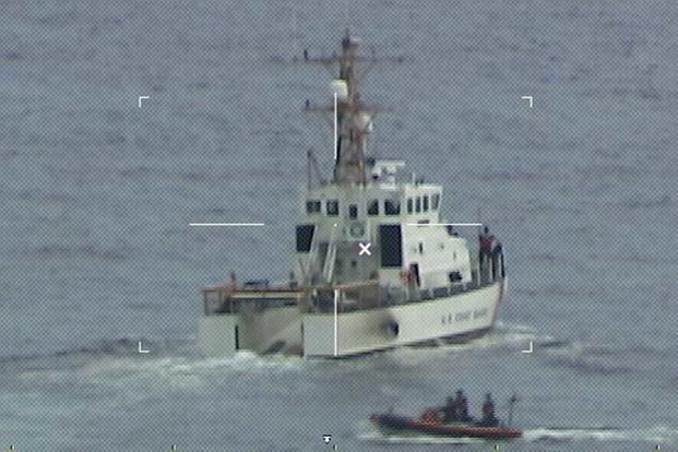 Coast Guard Cutter Ibis searches for 39 people off Fort Pierce Inlet, Florida