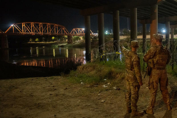 Texas National Guard securing the border