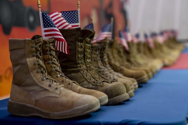 22 pairs of boots in recognition of Suicide Prevention Month
