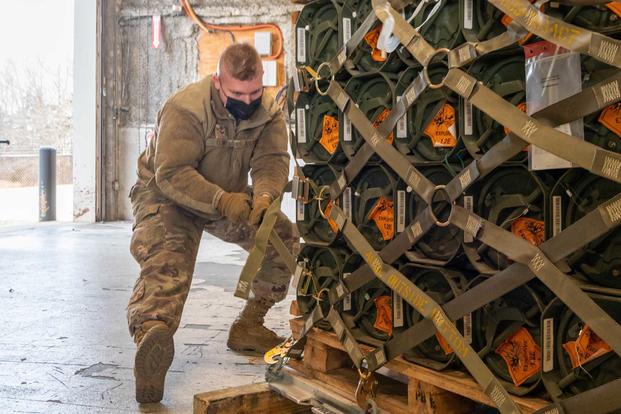 Ammunition, weapons and equipment bound for Ukraine