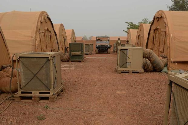 Tents at Nigerien Air Base 101, in Niger.