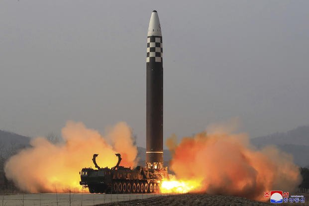 North Korea Hwasong-17 intercontinental ballistic missile (ICBM)
