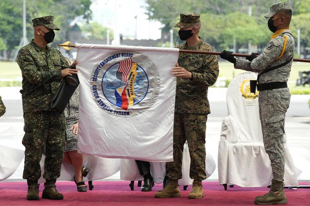 opening ceremonies of military exercises Camp Aguinaldo, Quezon City, Philippines