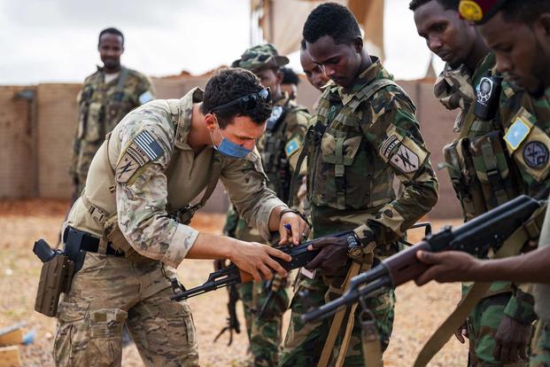 U.S. forces host a range day with the Danab Brigade in Somalia.
