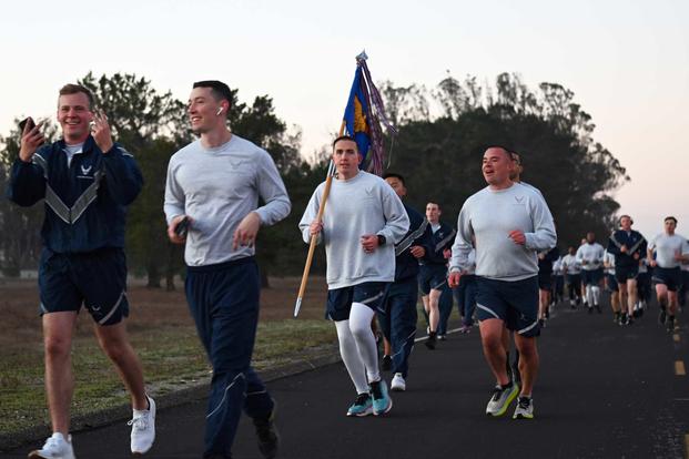 Space Force Guardians during the Delta Dash at Vandenberg Space Force Base.