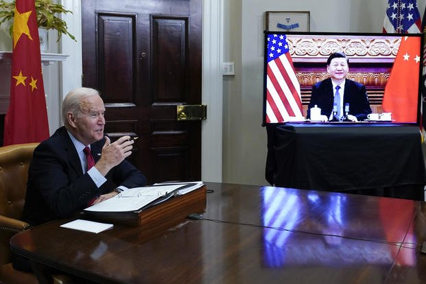 President Biden meets virtually with Chinese President Xi Jinping.