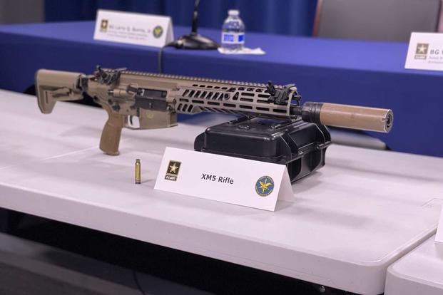 XM5 Rifle on display at the Pentagon.