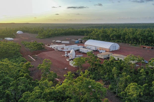 Arnhem Space Centre is seen on the Gove Peninsula in Australia's Northern Territory