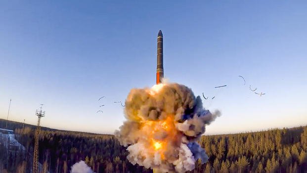 rocket launches from a missile system Plesetsk facility in northwestern Russia