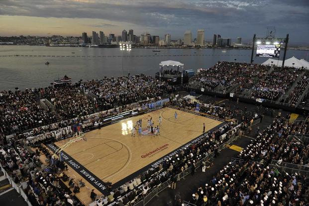 Quicken Loans Carrier Classic basketball game on board the USS Carl Vinson.
