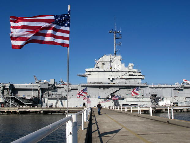 The World War II- era aircraft carrier USS Yorktown 