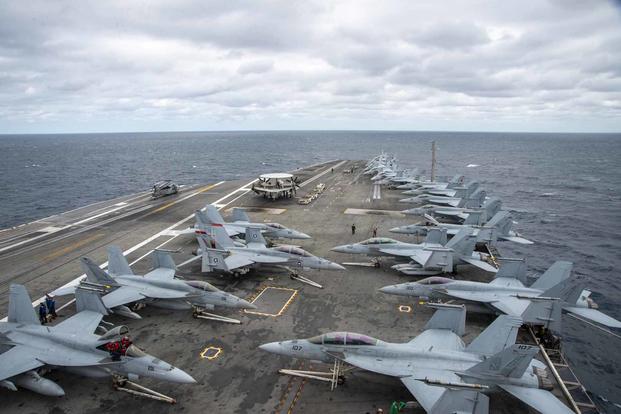 Fighter Jet Blown Off Carrier Deck in Unexpected Heavy Weather | Military.com