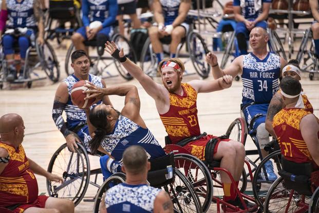 Wheelchair basketball at the 2022 Warrior Games.