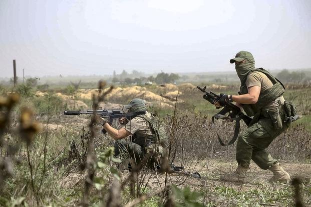 Russian paratroopers in Ukraine.