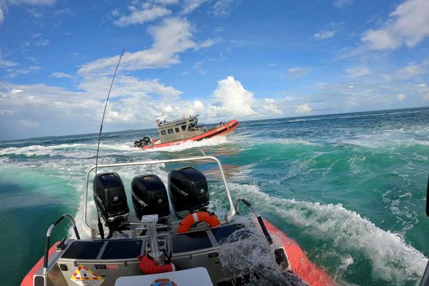 U.S. Coast Guard Station Key West crews conduct small boat maneuvers in Key West, Florida.