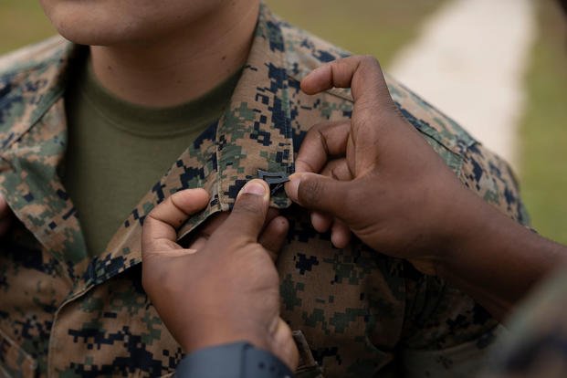 A Marine is promoted to Corporal