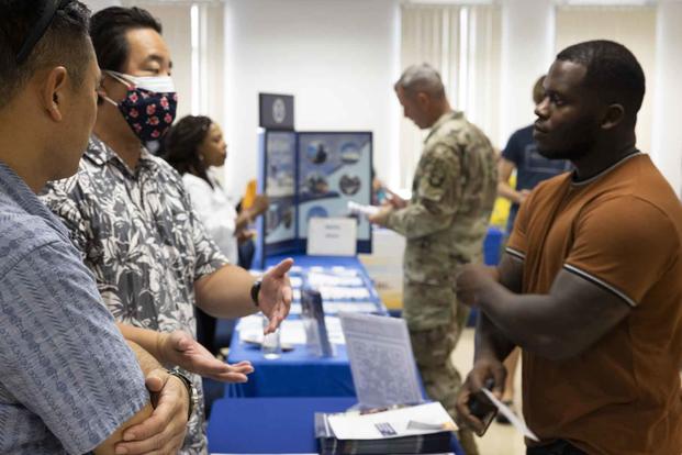 Hiring event for service members, veterans and dependents at Pearl Harbor.