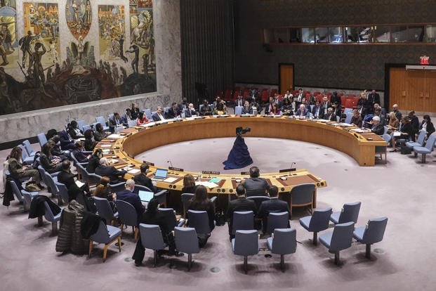 United Nations Security Council meet for the presentation of a humanitarian report on the Russian war