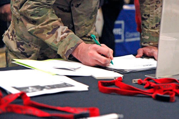 Twice a year, the Army Community Service Employment Readiness Program staff transforms the Centennial Banquet and Conference Center on East Fort Bliss, Texas, into a hiring event for military spouses and service members transitioning out of the military.