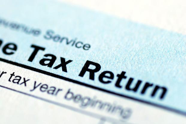 a closeup of a tax return