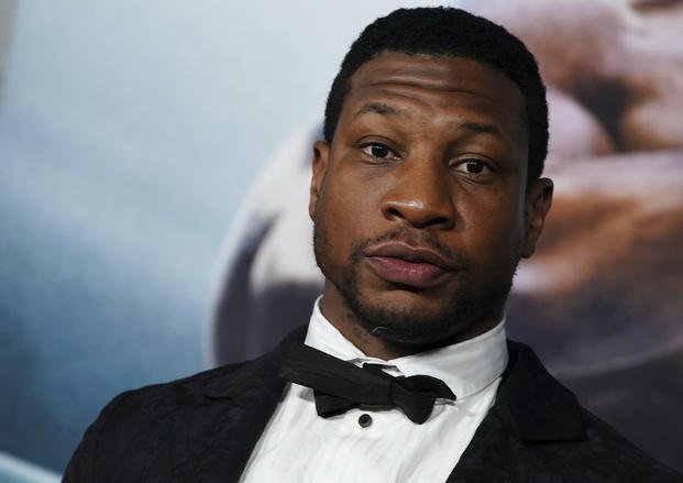 Actor Jonathan Majors arrives at the premiere of "Creed III" on Feb. 27, 2023.