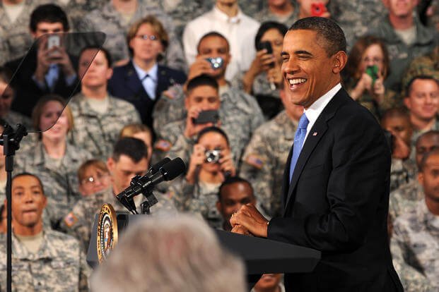 President Barack Obama discusses his new clean energy programs during a visit to Buckley Air Force Base, Colorado.