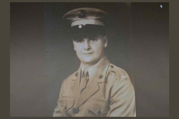 A photo of then Second Lieutenant Lou Schott poses for a portrait in 1943. (TNS/ Jeffrey F. Bill)