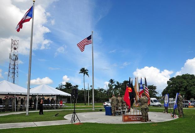 The Puerto Rico National Guard joins suicide prevention efforts with US Garrison, Fort Buchanan and 1st Mission Support Command in a ceremony that took place at the Soldiers Plaza in Fort Buchanan, Puerto Rico, as part of the First Suicide Awareness & Prevention Month Campaign events, Sept. 7. 