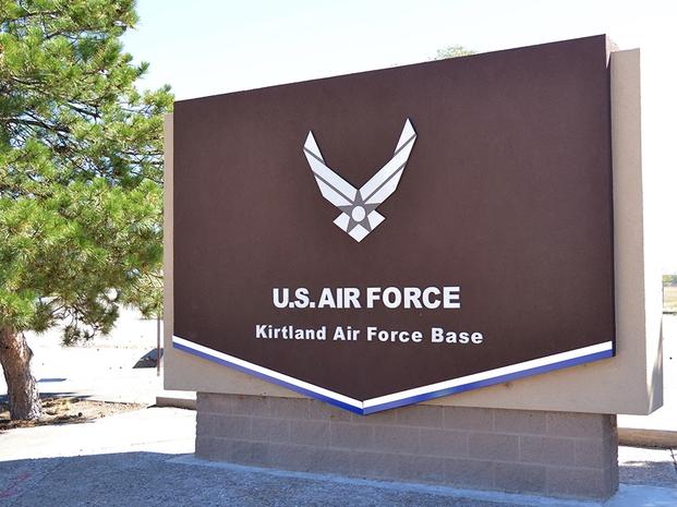 Kirtland Air Force Base, New Mexico, entry gate.