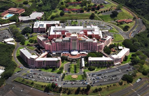 An aerial view of Tripler Army Medical Center.
