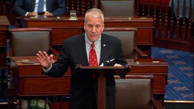 Sen. Dan Sullivan speaking on the Senate floor