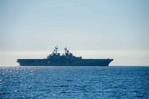 USS Boxer transits the Pacific Ocean