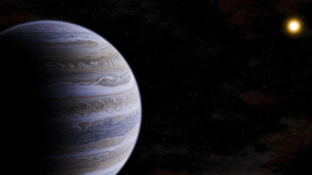 cold gas giant orbiting a red dwarf