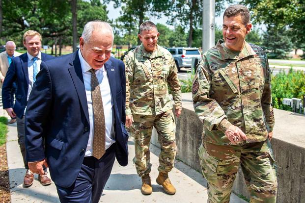 Minnesota Governor Tim Walz visits Minnesota National Guard