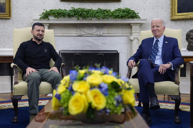 President Joe Biden meets with Ukraine's President Volodymyr Zelenskyy