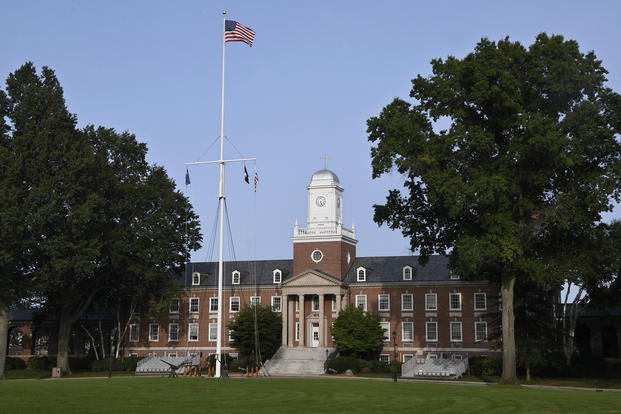 The United States Coast Guard Academy is seen, Sept. 14, 2020, in New London, Conn.