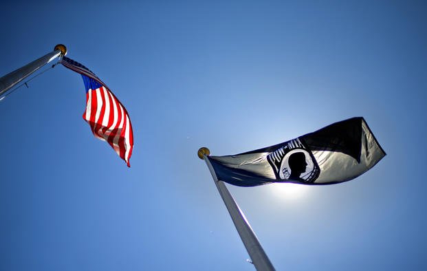 POW-MIA flag flies outside the Atlanta VA Medical Center