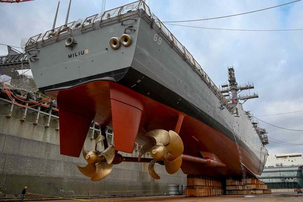 USS Milius at the U.S. Naval Ship Repair Facility and Japan Regional Maintenance Center 