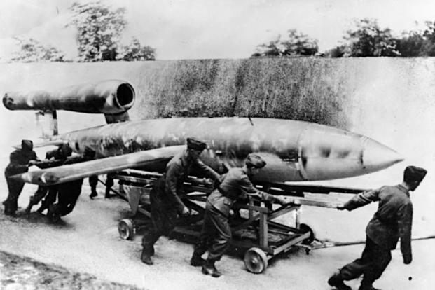 A V1 Flying Bomb during World War II.