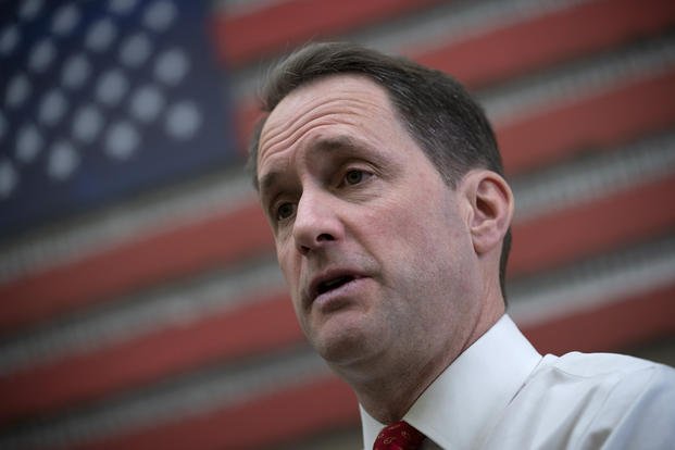 Rep. Jim Himes, D-Conn., speaks with The Associated Press.