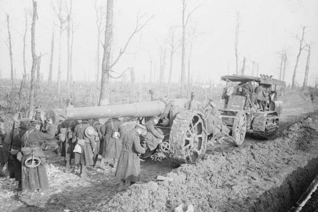 The Holt tractor was popular among Allied forces for its ability to outperform draft horses on the battlefields of World War I. 