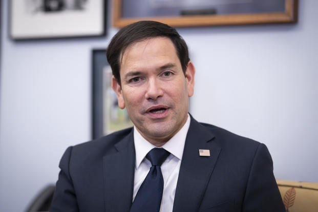 Sen. Marco Rubio, R-Fla., President-elect Trump's nominee to be secretary of State, speaks