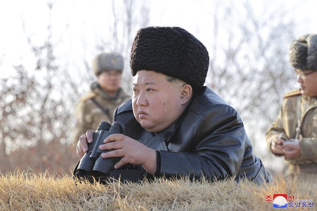 North Korean leader Kim Jong Un oversees the test firings