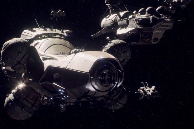 Each ship carries about 16-20 mechs, and there are dozens of them. 
