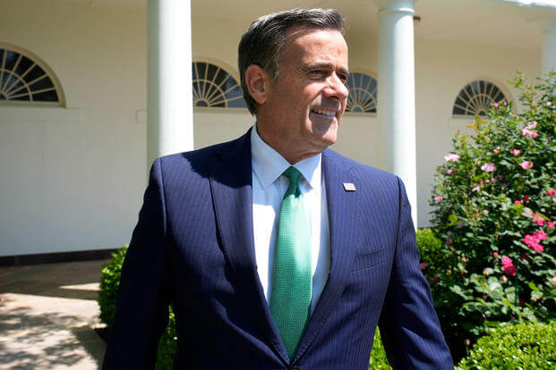 CIA Director John Ratcliffe attends a National Day of Prayer event with President Donald Trump