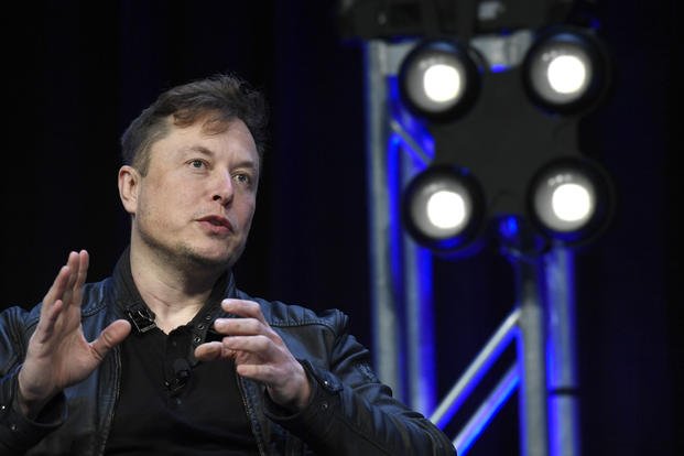 Tesla and SpaceX Chief Executive Officer Elon Musk speaks at the SATELLITE Conference and Exhibition
