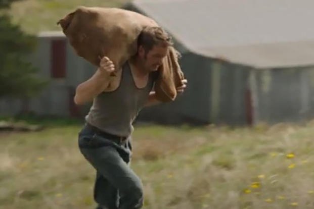 A screen from the 2013 movie 'Cliffy,' about an Australian potato farmer named Cliff Young who won a 544-mile ultramarathon in 1983. 